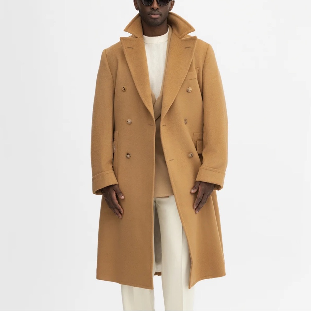 Allyn Saint George American couture Cashmere blend fabricMade in Italy Camelcoat